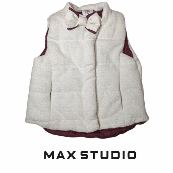 Max Studio Baby Puffer Bow Tie Vest, Size 18 Months - Picture 4 of 7